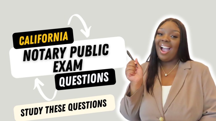 Notary public exam questions california