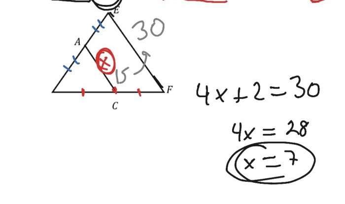 Geometry semester 1 exam answer key