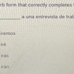 Select the verb that correctly completes each sentence